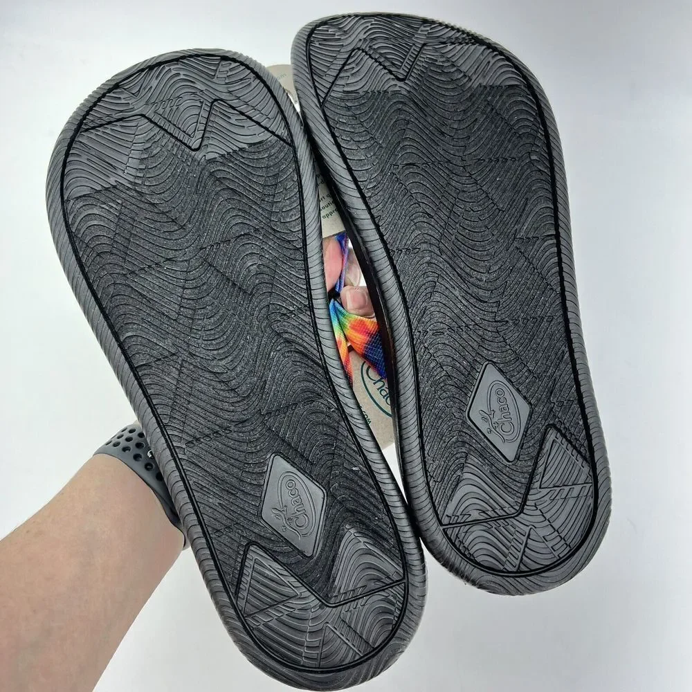 Chaco Mens Chillos Flip Flop Dark Tie Dye Sandals Slip On Thong Size 12 NWT